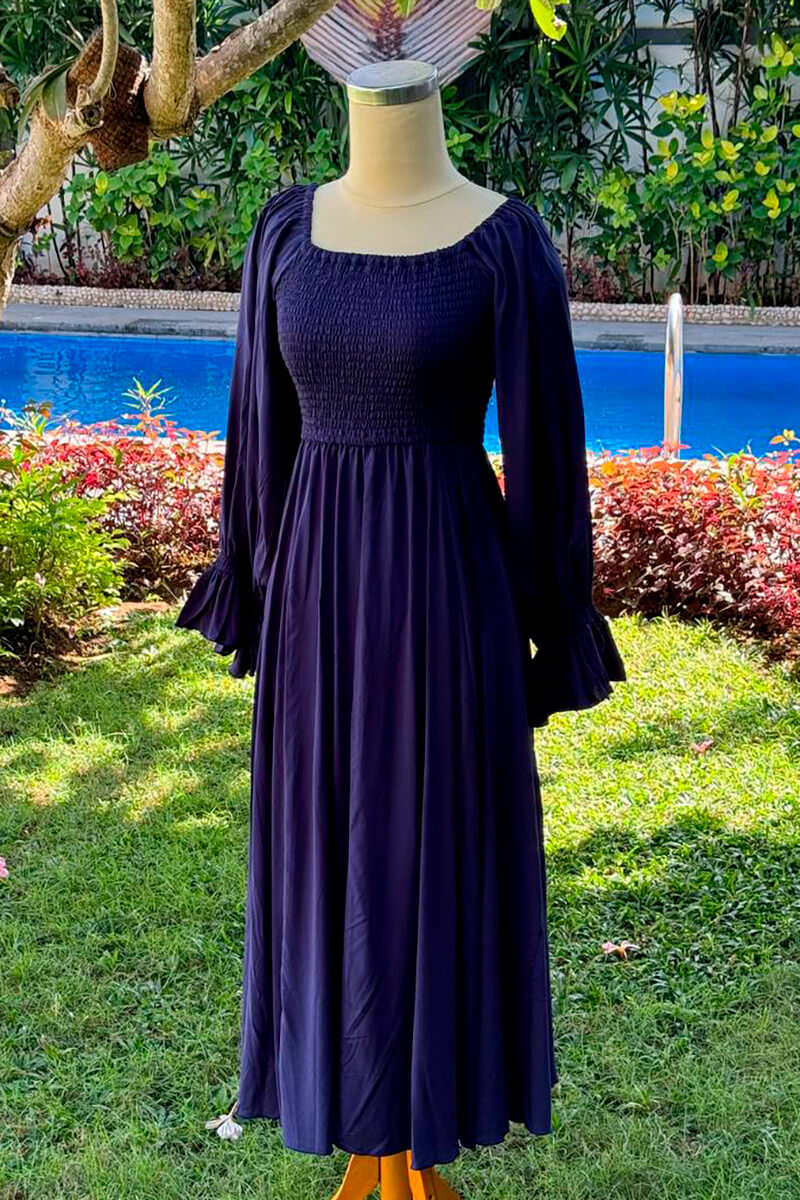 Платье Вринда (цвет темно-синий, длина миди) - съемочный образец