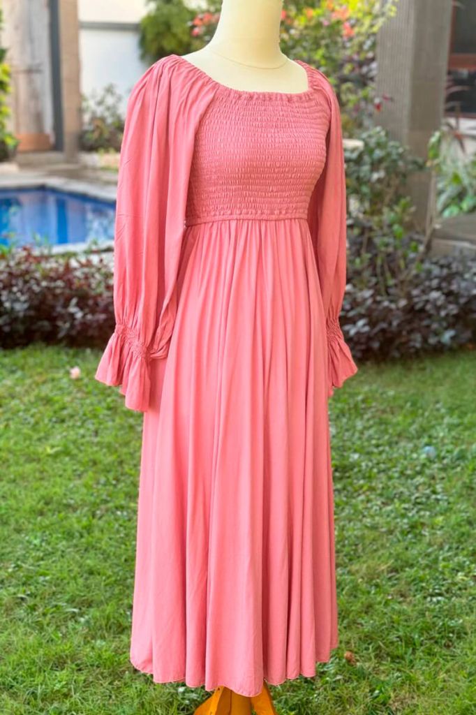 Платье Вринда (цвет коралловый, длина миди)