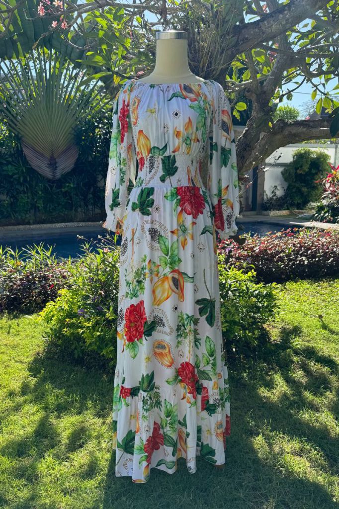 Платье Парвати папайя (длина макси)